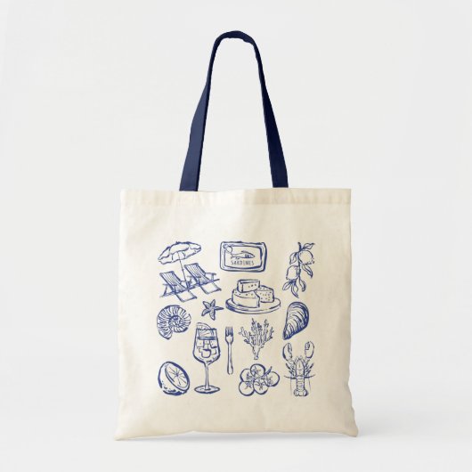 mediterrane levensbeschrijving tote bag (Voorkant)