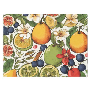 Mediterrane limoenen, citroenen en bloemen. Geschi Tafelkleed