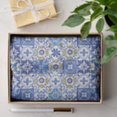 Mediterrane Mosaic Tiles Blue Decoupage Craft Tissuepapier (Geschenk)