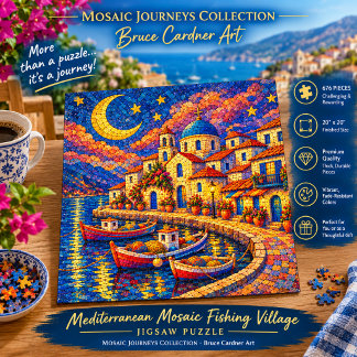 Mediterrane Mozaïek Vissersdorp Legpuzzel