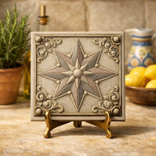 Mediterrane Neutrale Ster Tuscaanse Decoratie Tegeltje