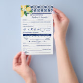 Mediterrane Note voor Paar Bruiloft Game Kaart (Hand)