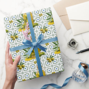 Mediterrane Olijfolie Cadeaupapier