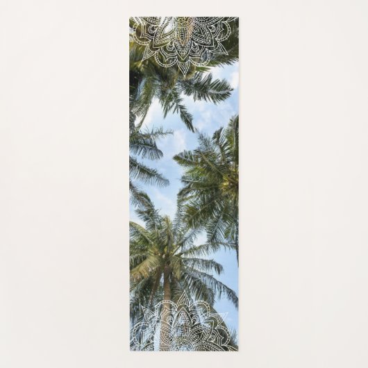 Mediterrane palmboom Mandala Yoga Mat (Voorkant)
