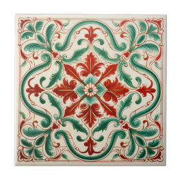 Mediterrane rode bloesem tegeltje