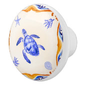 mediterrane schildpad keramische knop (Rechts)