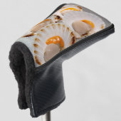 Mediterrane sint-jakobsschelpen golfheadcover (3/4 voorkant)