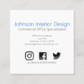 Mediterrane Tegel blauw en wit Visitekaartje (Achterkant)