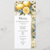 Mediterrane Tegel Italiaans Positano Citroen Menu (Voorkant)