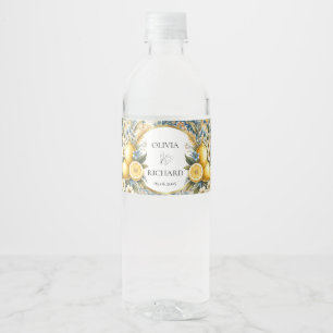 Mediterrane Tegel Italiaans Positano Citroen Waterfles Etiket
