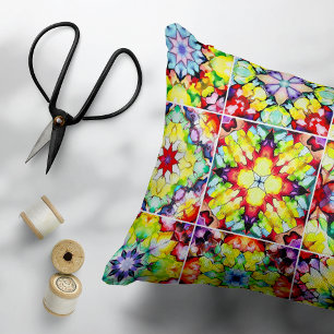 Mediterrane Tegels, Alcoholinkt Tegels, Majolica Accent Kussen