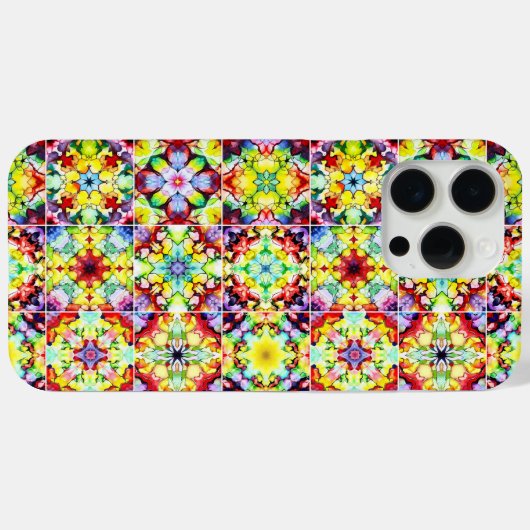 Mediterrane Tegels, Alcoholinkt Tegels, Majolica Case-Mate iPhone Case (Achterkant (horizontaal))