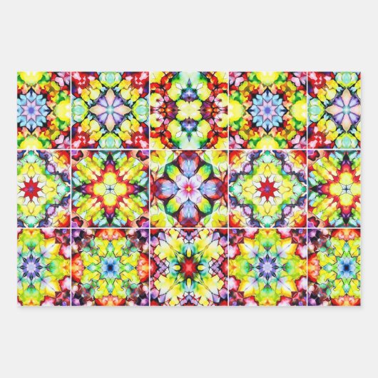 Mediterrane Tegels, Alcoholinkt Tegels, Majolica Inpakpapier Vel (Voorkant 3)