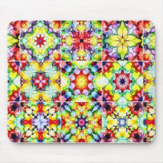 Mediterrane Tegels, Alcoholinkt Tegels, Majolica Muismat (Voorkant)