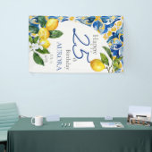 Mediterrane Tegels Lemon 25e Verjaardag Spandoek (Beurs)