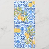 Mediterrane Tegels Lemon Italië Amalfikust Menu (Achterkant)