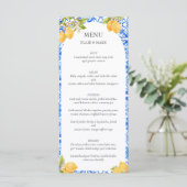 Mediterrane Tegels Lemon Italië Amalfikust Menu (Staand voorkant)