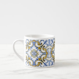 Mediterrane tegels, majolica, Siciliaanse stijl Espresso Kop