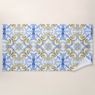 Mediterrane tegels, majolica, Siciliaanse stijl Strandlaken