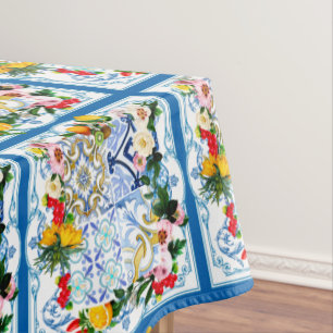 Mediterrane tegels, majolica, Siciliaanse stijl Tafelkleed
