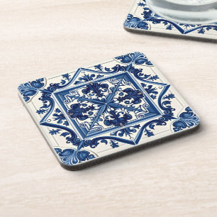 Mediterrane Tegels, Portugees, Azulejo, Majolica Bier Onderzetter