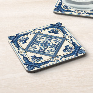 Mediterrane Tegels, Portugees, Azulejo, Majolica Bier Onderzetter