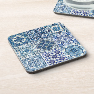 Mediterrane Tegels, Portugees, Azulejo, Majolica Bier Onderzetter