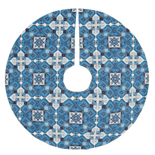 Mediterrane Tegels, Portugees, Azulejo, Majolica Kerstboom Rok