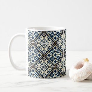 Mediterrane Tegels, Portugees, Azulejo, Majolica Koffiemok