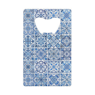 Mediterrane Tegels, Portugees, Azulejo, Majolica Kredietkaart Flessenopener