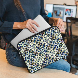 Mediterrane Tegels, Portugees, Azulejo, Majolica Laptop Sleeve