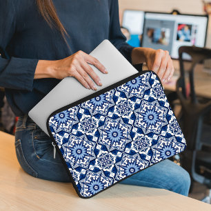 Mediterrane Tegels, Portugees, Azulejo, Majolica Laptop Sleeve