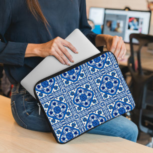 Mediterrane Tegels, Portugees, Azulejo, Majolica Laptop Sleeve