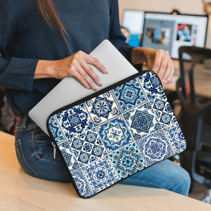 Mediterrane Tegels, Portugees, Azulejo, Majolica Laptop Sleeve