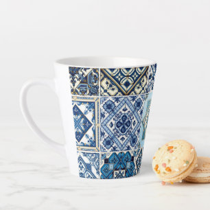 Mediterrane Tegels, Portugees, Azulejo, Majolica Latte Mok
