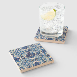 Mediterrane Tegels, Portugees, Azulejo, Majolica Stenen Onderzetter