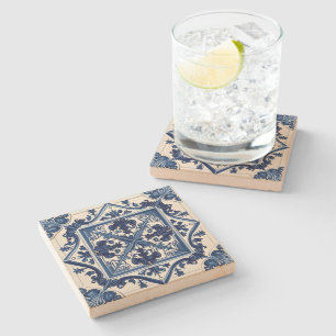 Mediterrane Tegels, Portugees, Azulejo, Majolica Stenen Onderzetter
