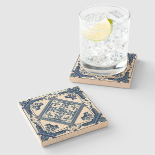 Mediterrane Tegels, Portugees, Azulejo, Majolica Stenen Onderzetter
