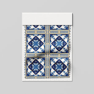 Mediterrane Tegels, Portugees, Azulejo, Majolica Stof