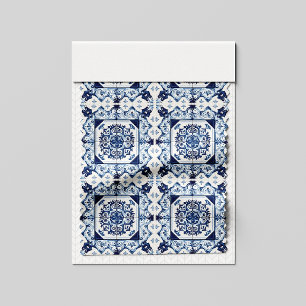 Mediterrane Tegels, Portugees, Azulejo, Majolica Stof