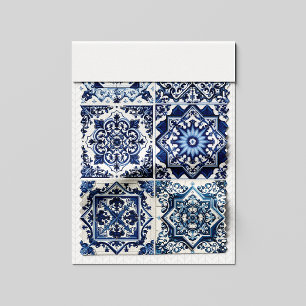 Mediterrane Tegels, Portugees, Azulejo, Majolica Stof