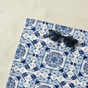 Mediterrane Tegels, Portugees, Azulejo, Majolica Strandlaken