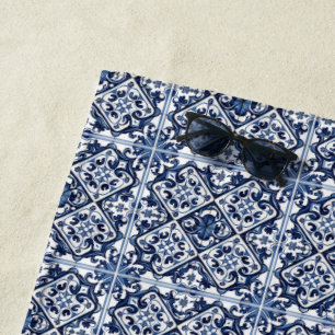 Mediterrane Tegels, Portugees, Azulejo, Majolica Strandlaken