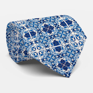 Mediterrane Tegels, Portugees, Azulejo, Majolica Stropdas