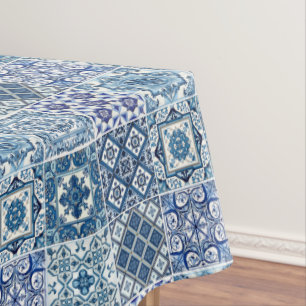 Mediterrane Tegels, Portugees, Azulejo, Majolica Tafelkleed