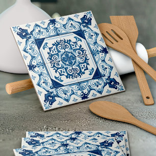 Mediterrane Tegels, Portugees, Azulejo, Majolica Tegeltje