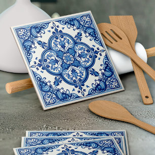 Mediterrane Tegels, Portugees, Azulejo, Majolica Tegeltje