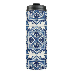 Mediterrane Tegels, Portugees, Azulejo, Majolica Thermosbeker