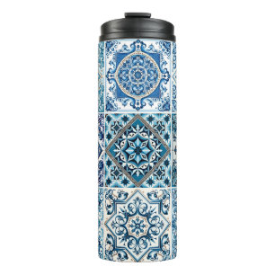 Mediterrane Tegels, Portugees, Azulejo, Majolica Thermosbeker