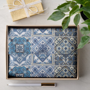 Mediterrane Tegels, Portugees, Azulejo, Majolica Tissuepapier